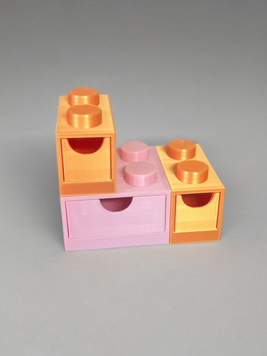 Organizador Modular LEGO - Edição Luxo (Dourado & Rosa)