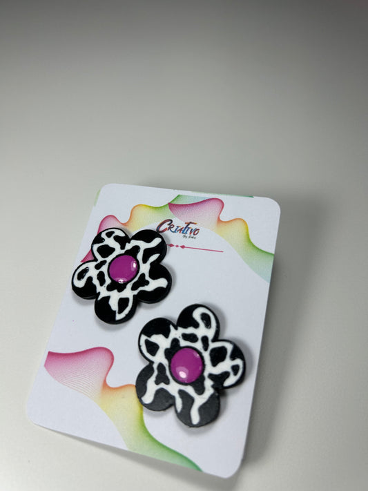 Brincos Flor Vaquinha – Impressos em 3D