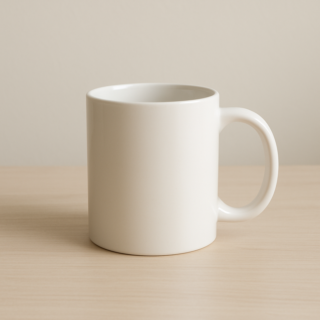 Caneca Branca de Cerâmica Personalizável