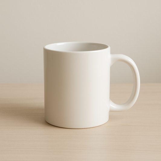 Caneca Branca de Cerâmica Personalizável