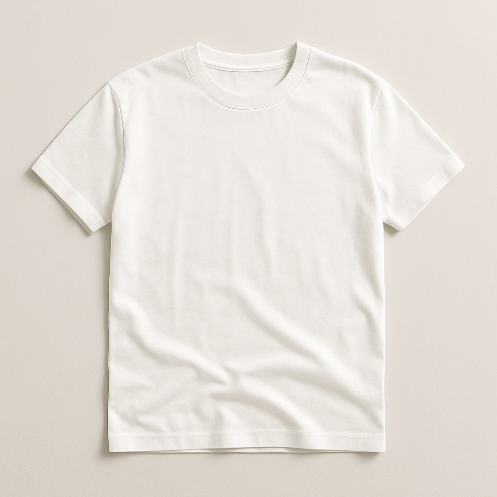 T-shirt Branca Personalizável – 100% Algodão