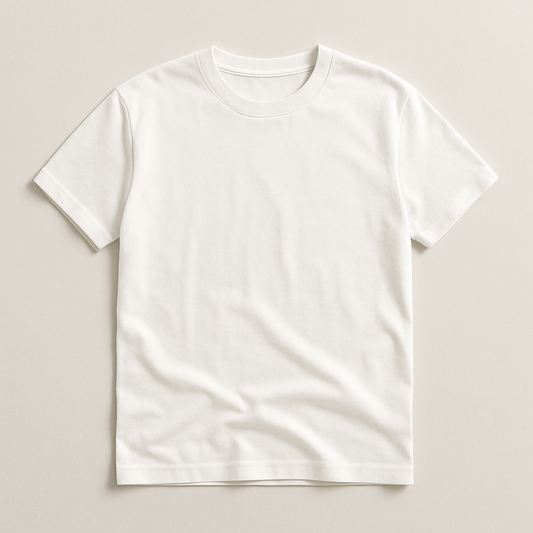 T-shirt Branca Personalizável – 100% Algodão