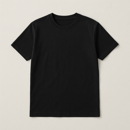 T-shirt Preta Personalizável – 100% Algodão